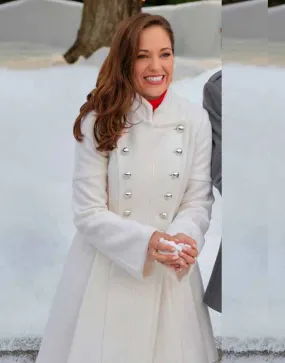 One Royal Holiday Laura Osnes Coat | Anna White Coat | Ujackets.com