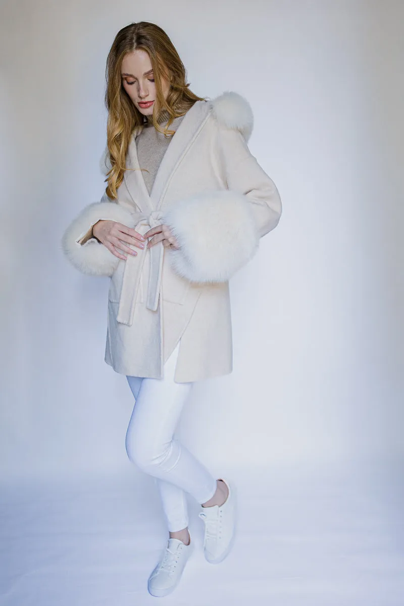 Ophelia Cashmere Coat - Cream