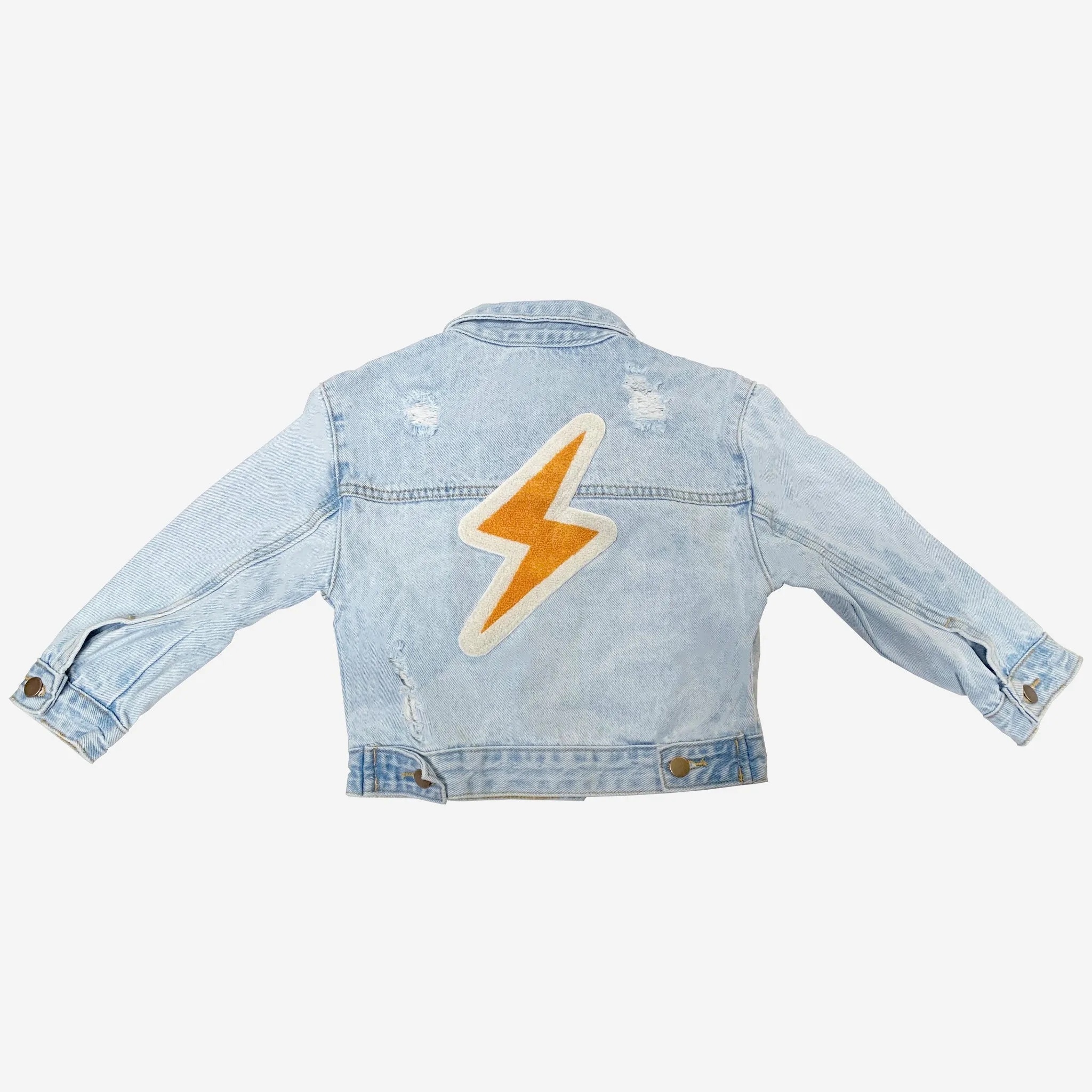 Petite Hailey Kids PATCHED DENIM JACKET - Thunder