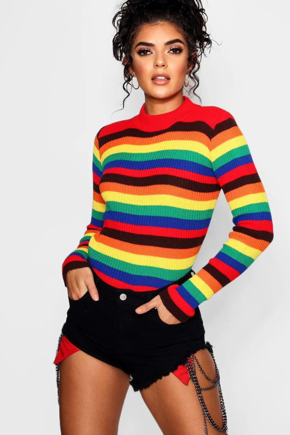 Rainbow Knitted Sweater