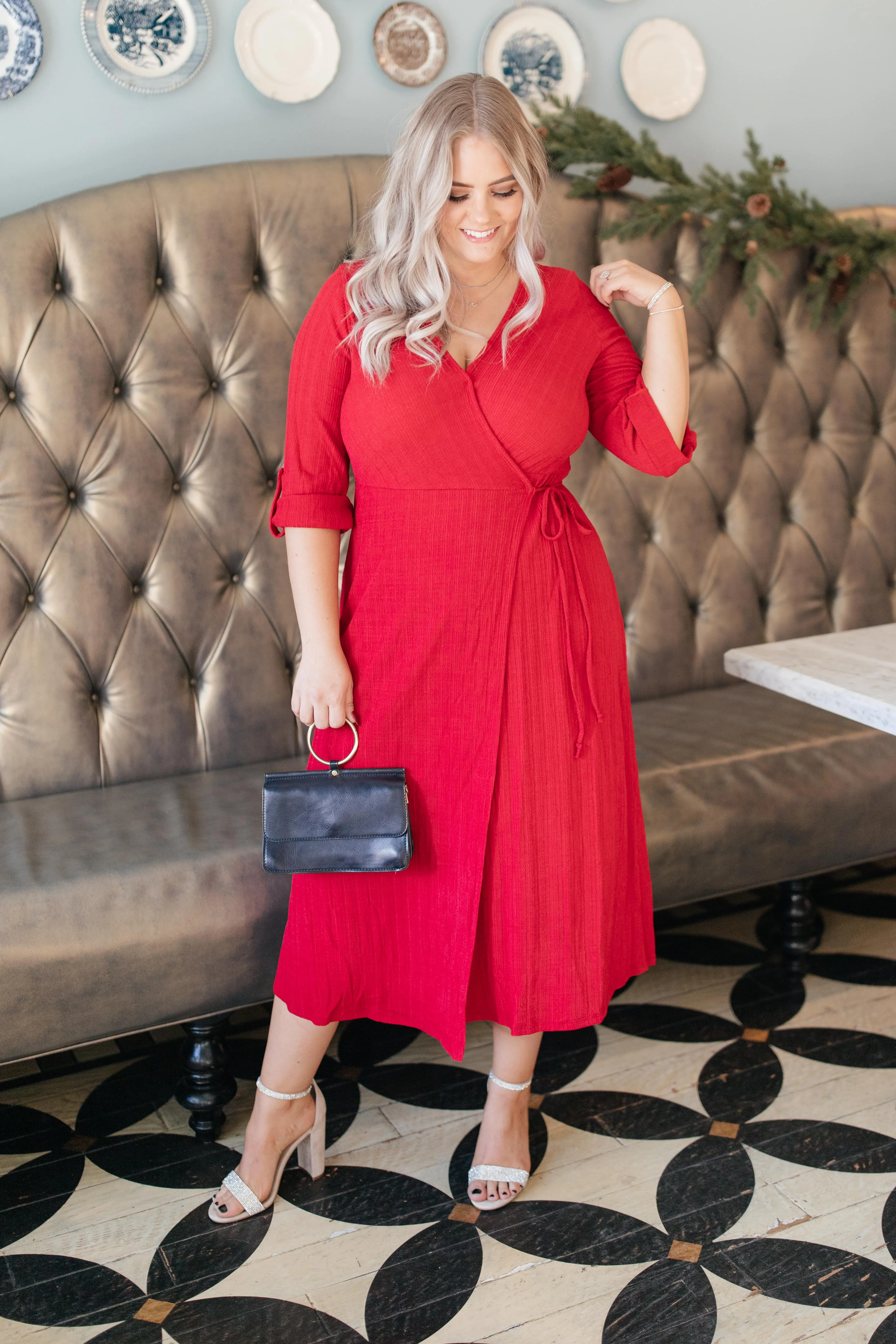 Reckless Abandon Dress In Red - On Hand