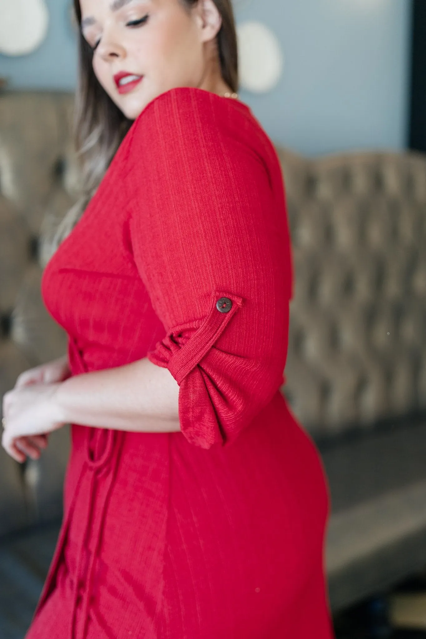 Reckless Abandon Dress In Red - On Hand