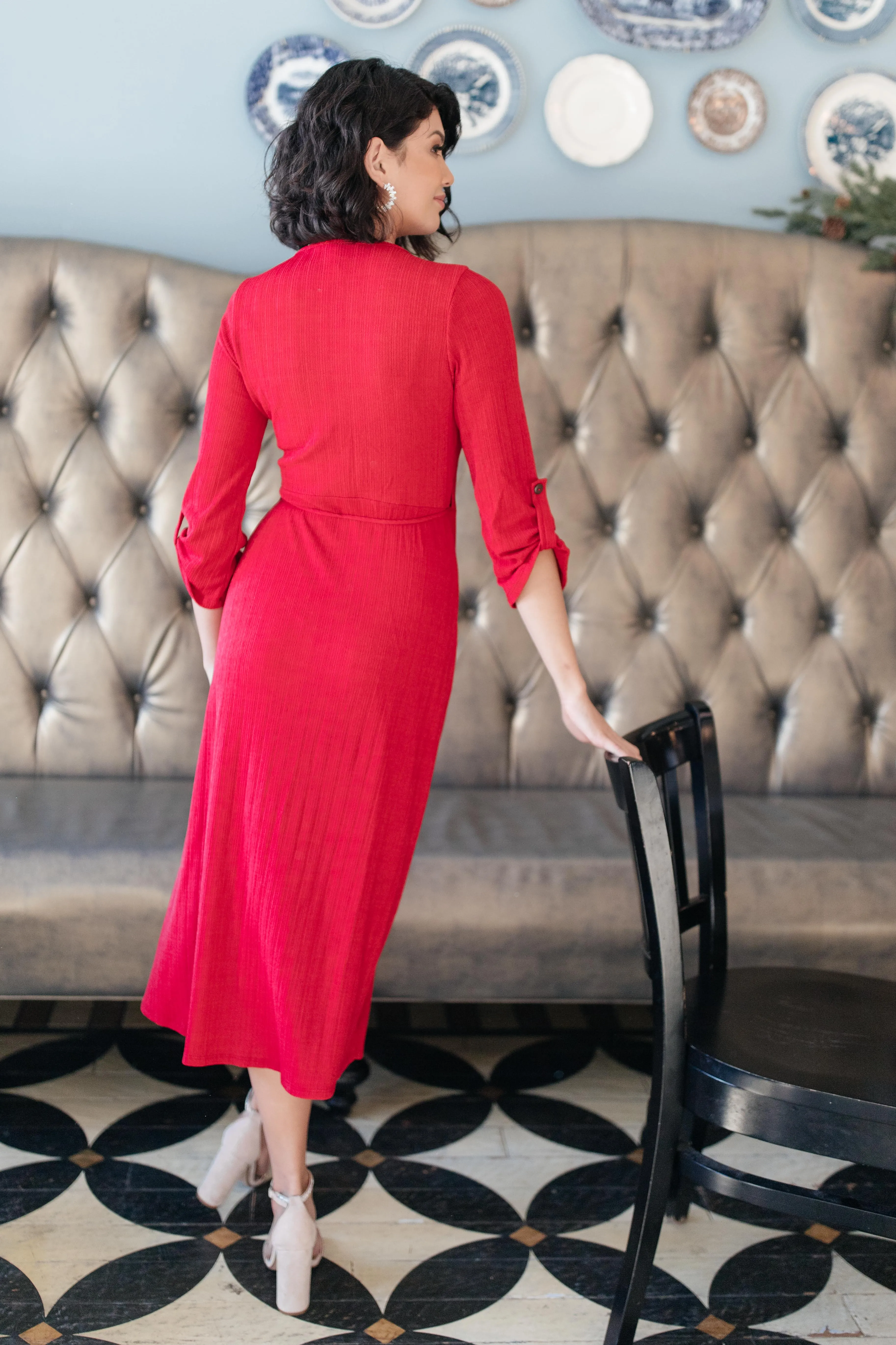 Reckless Abandon Dress In Red - On Hand