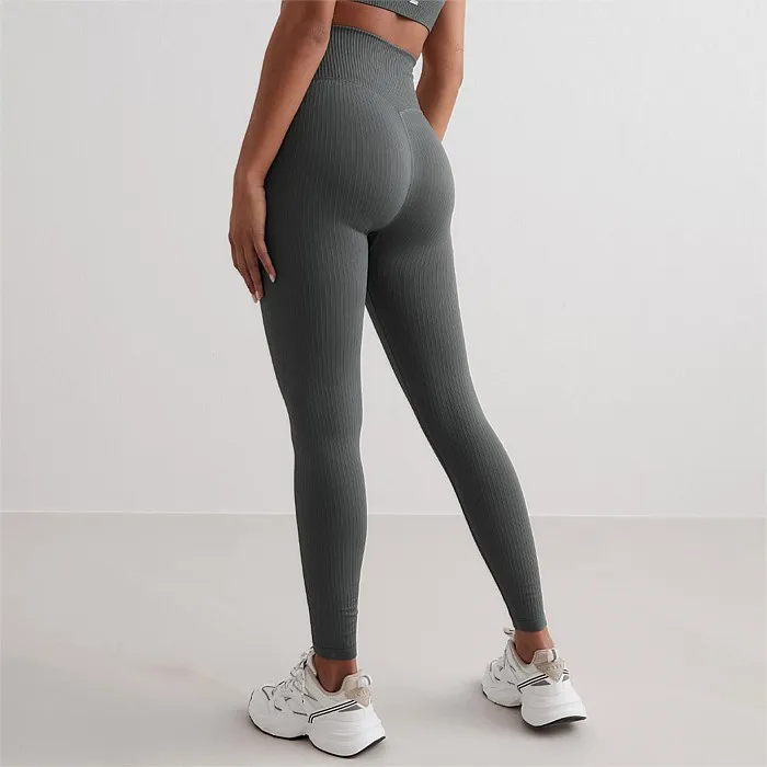 Sage Ribbed Seamless Tights | Tights | Stirling Sports