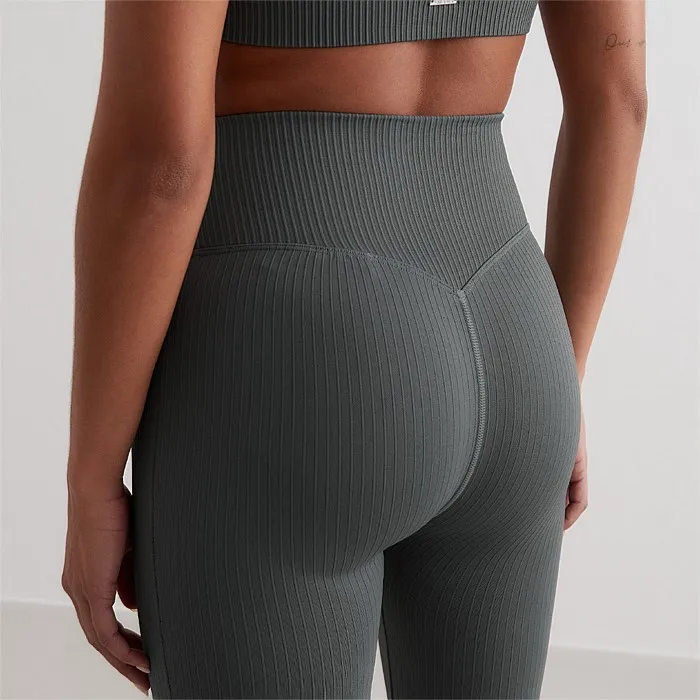 Sage Ribbed Seamless Tights | Tights | Stirling Sports