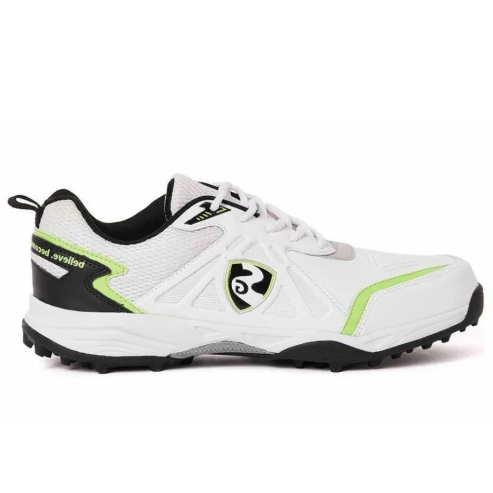 SG Men's Scorer 5.0 Rubber Stud Cricket Shoe (White/Black/Lime)