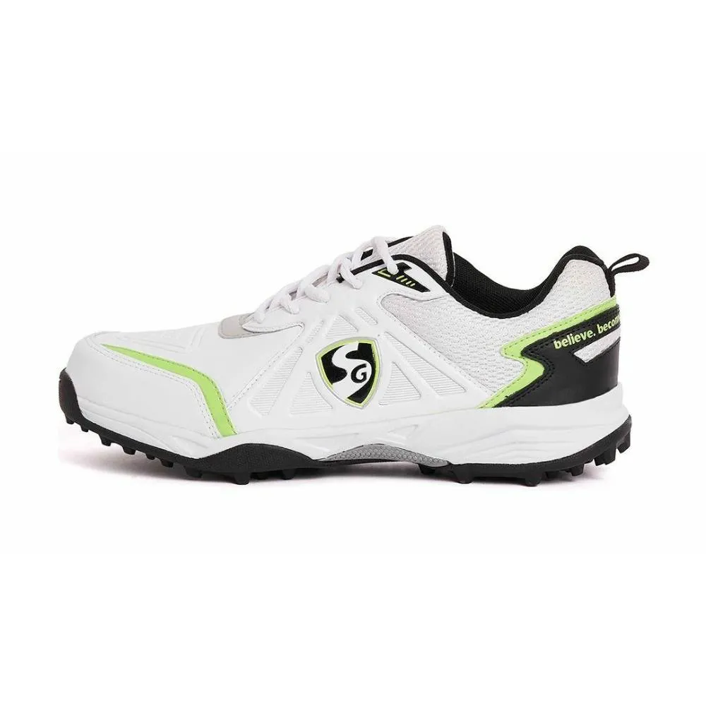 SG Men's Scorer 5.0 Rubber Stud Cricket Shoe (White/Black/Lime)