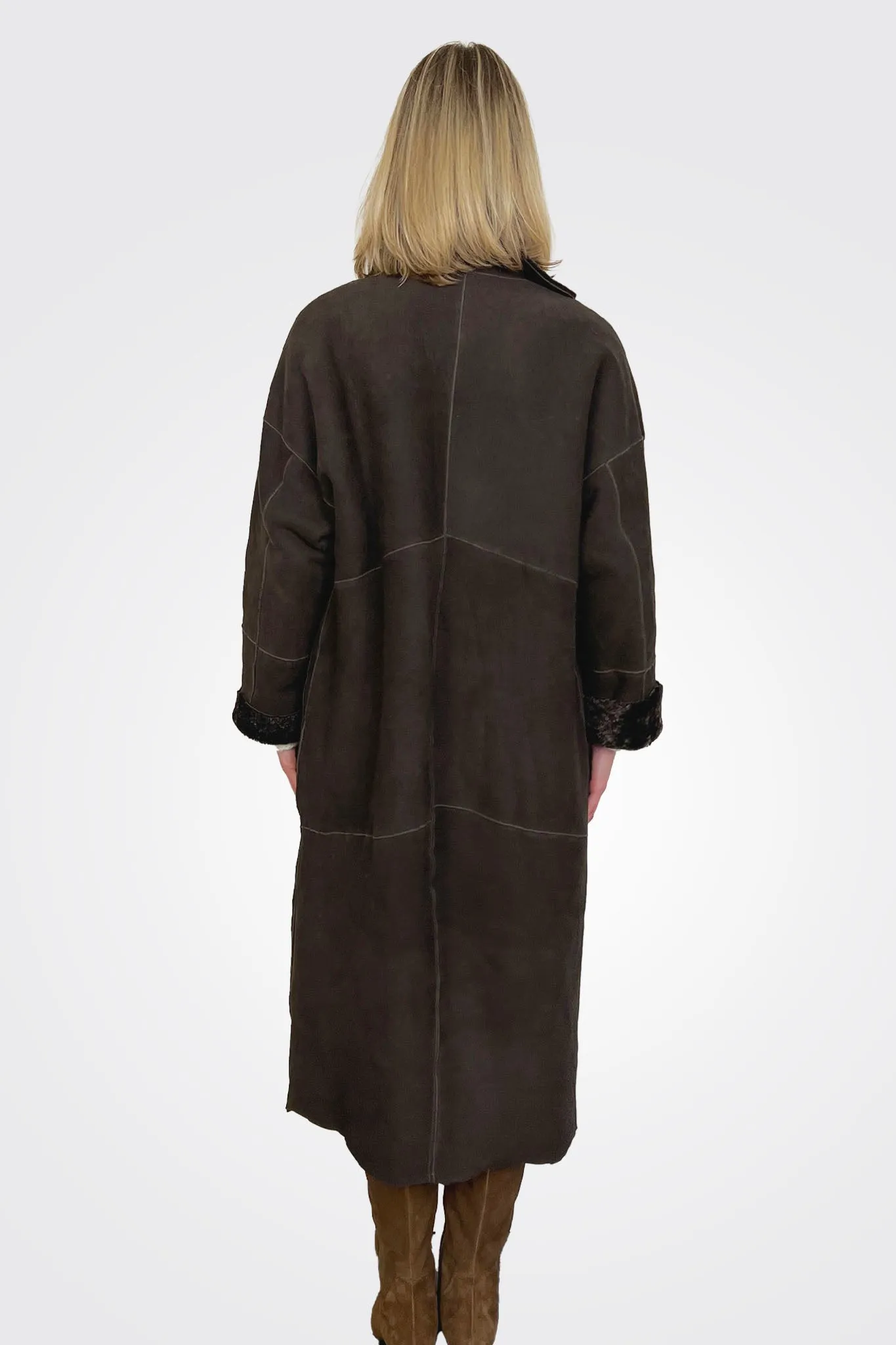 Shearling Coat - Fondente