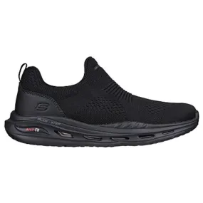 SKECHERS Men's Arch Fit Oevan Denison Running Shoe (Black)