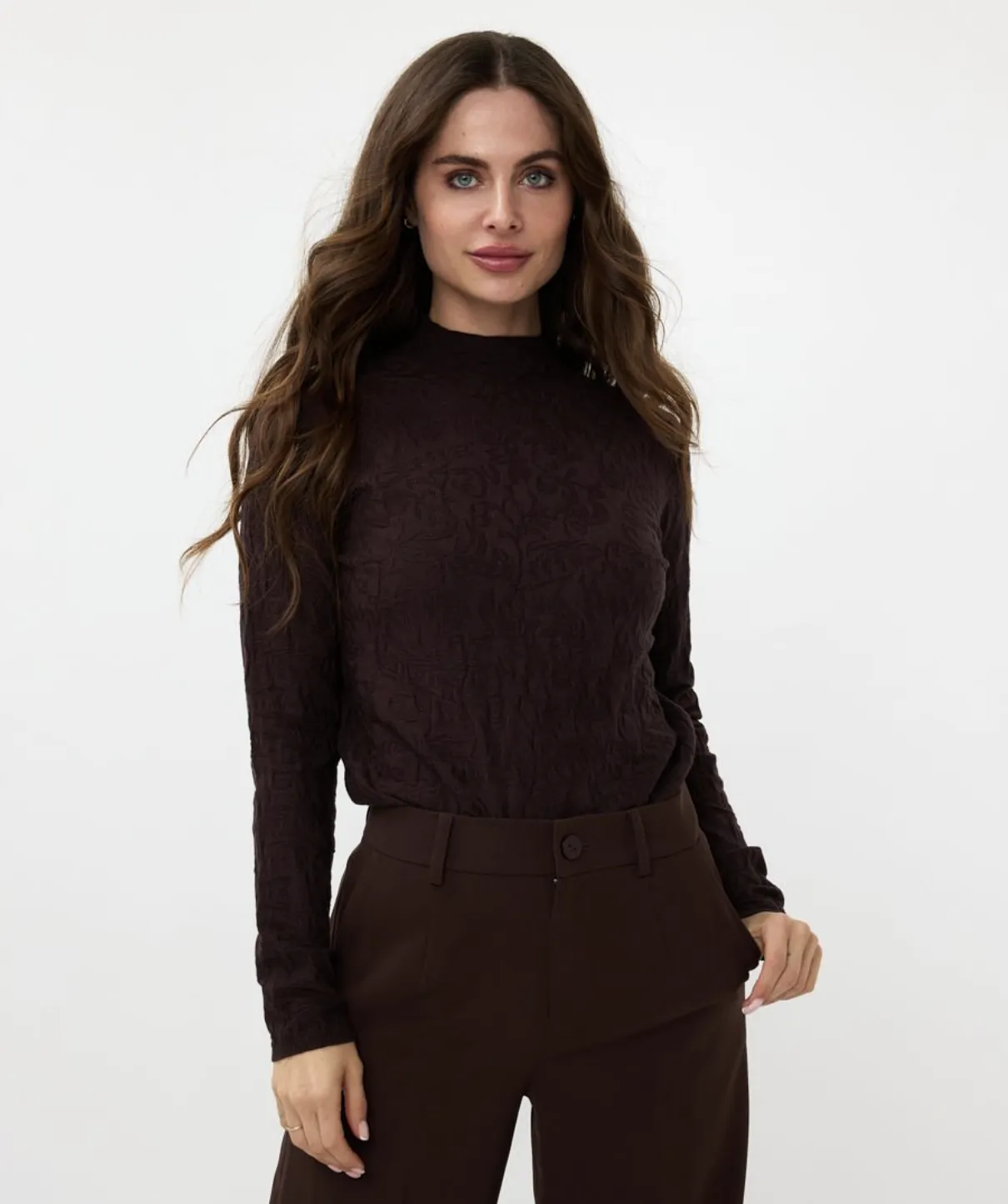 SOLID JACQUARD SWEATER