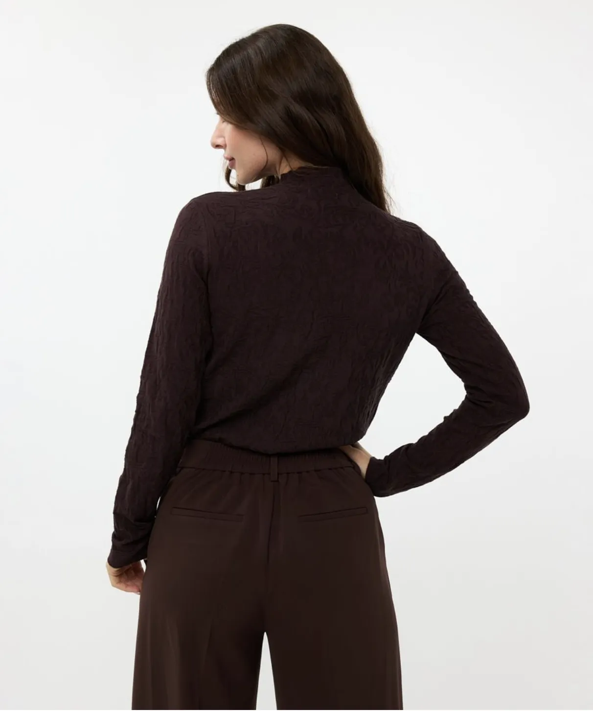 SOLID JACQUARD SWEATER