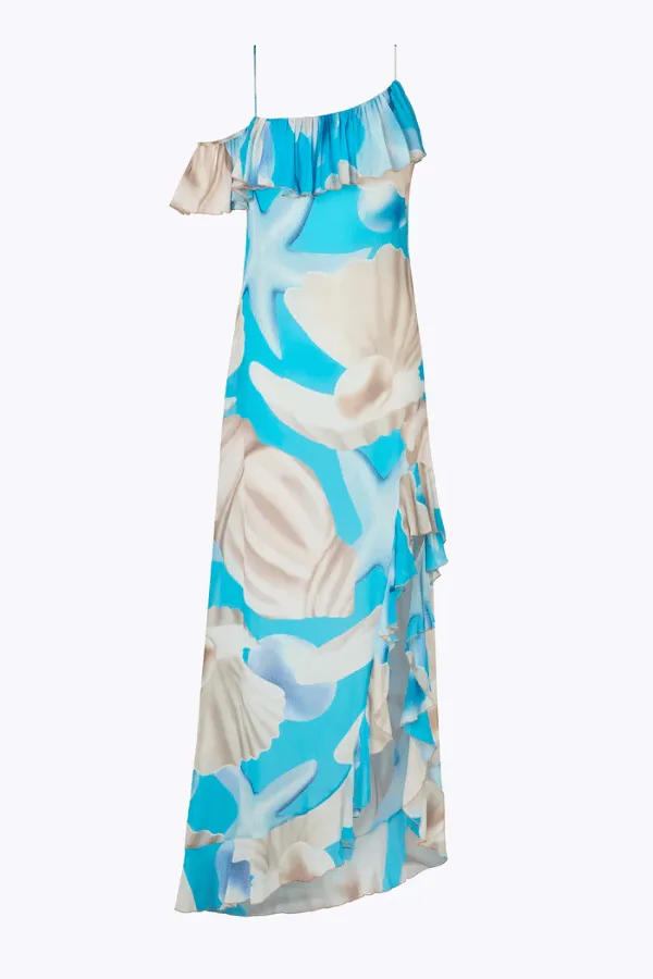 Spirit Ruffle Dress Tahiti Blue