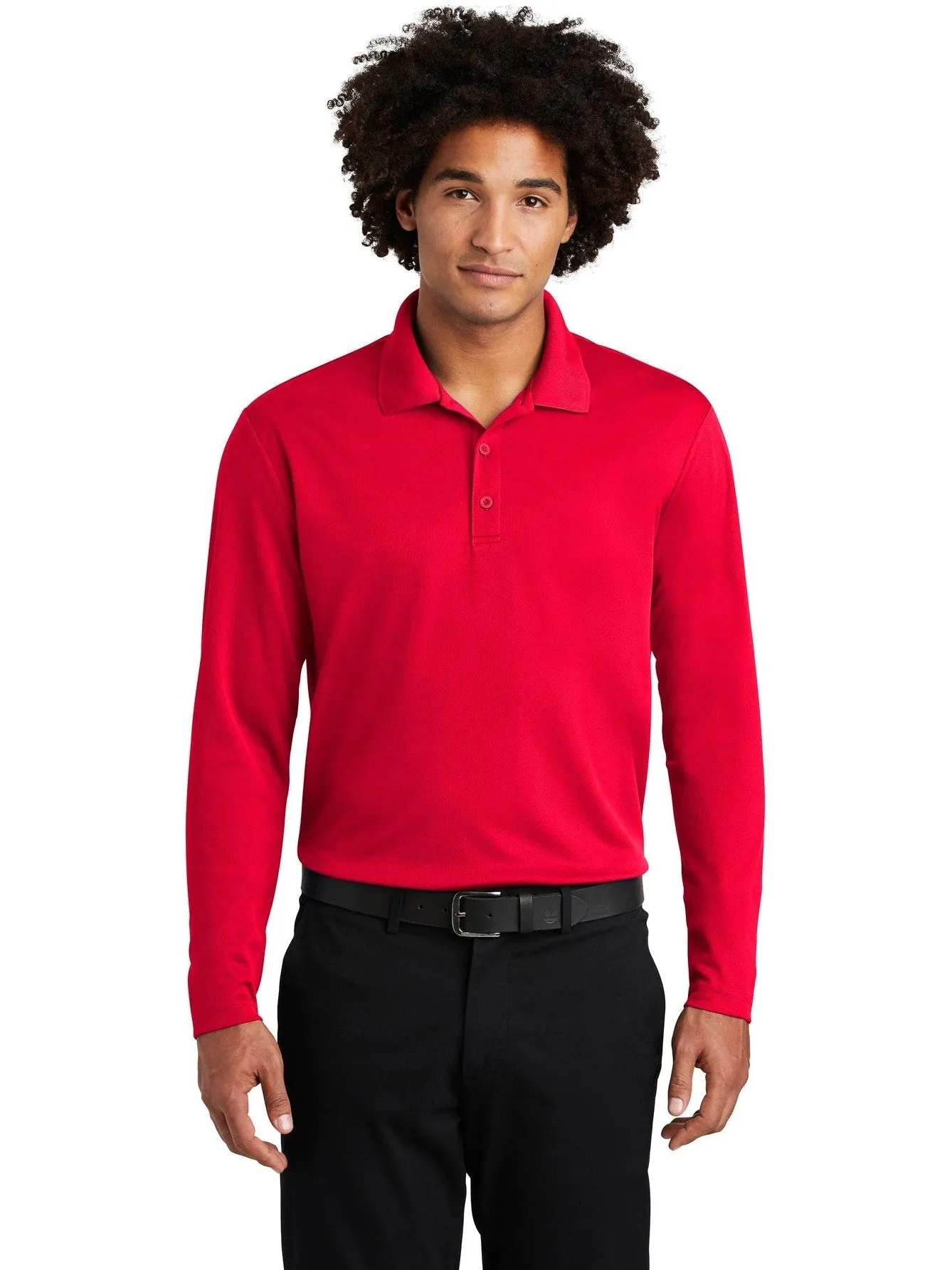 Sport-TekPosiChargeRacerMeshLong Sleeve Polo