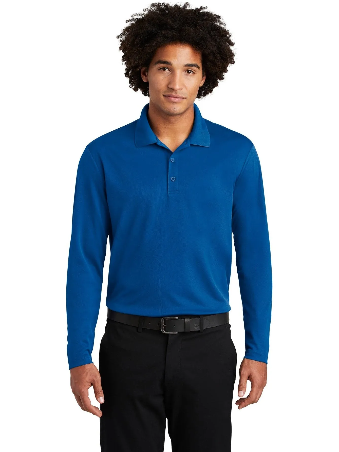 Sport-TekPosiChargeRacerMeshLong Sleeve Polo