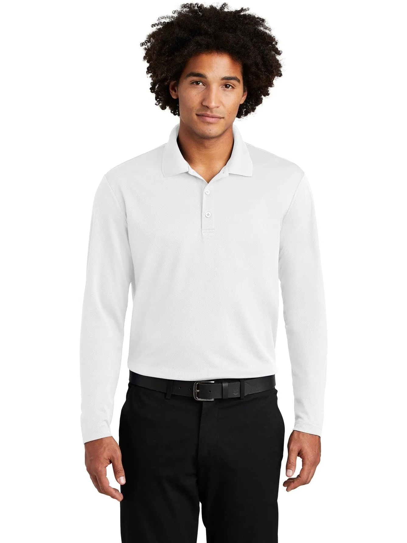 Sport-TekPosiChargeRacerMeshLong Sleeve Polo