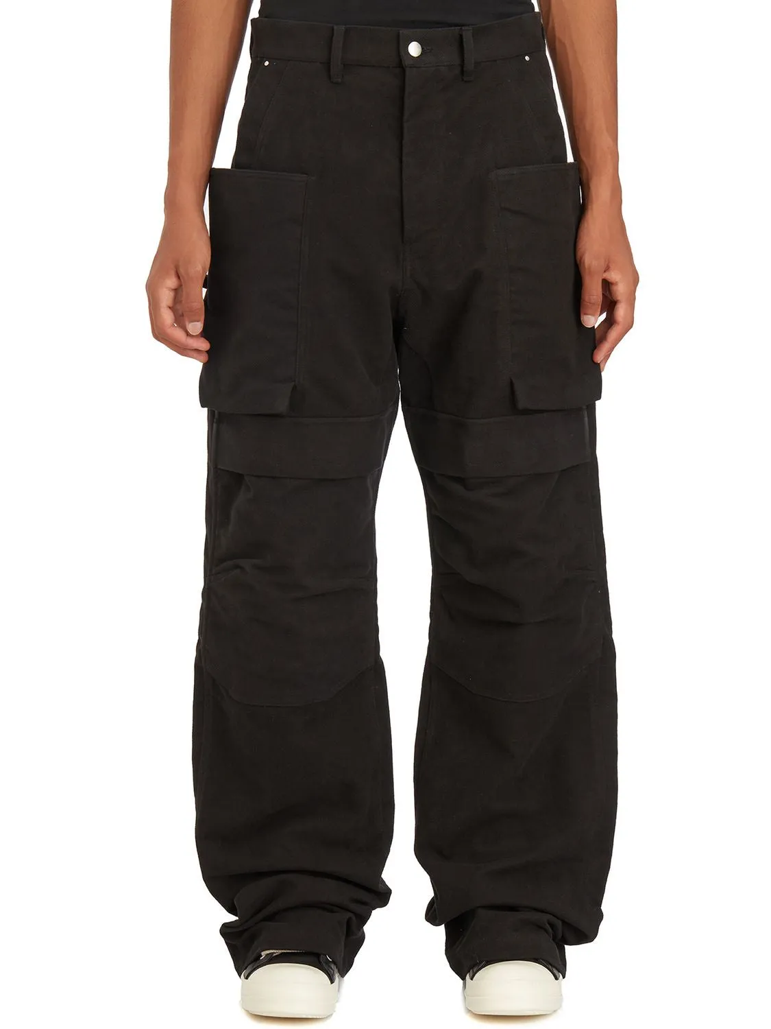 STEFAN CARGO BLACK TROUSERS