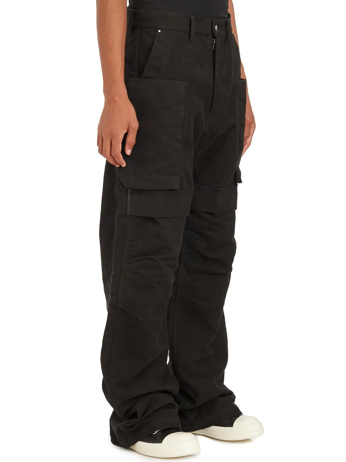 STEFAN CARGO BLACK TROUSERS