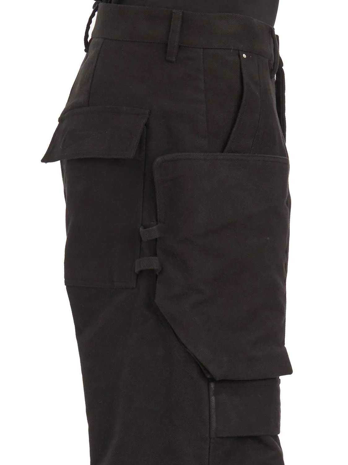 STEFAN CARGO BLACK TROUSERS