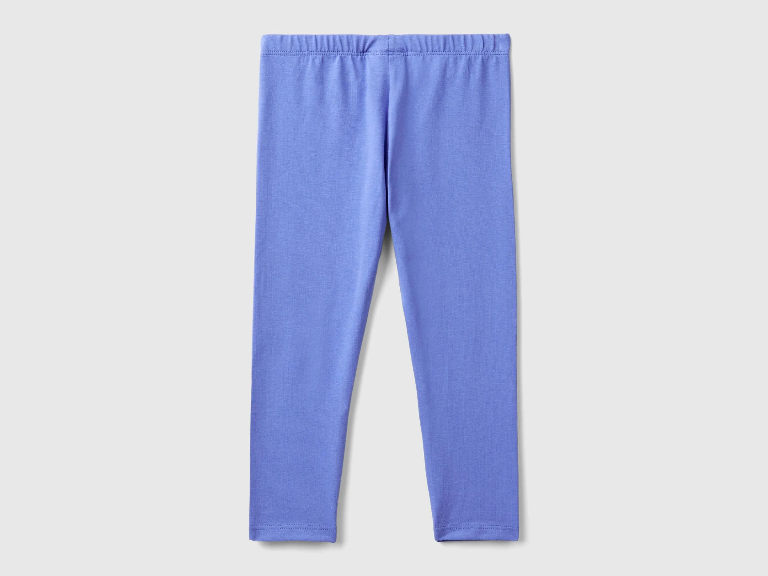 Stretch cotton leggings - Periwinkle | Benetton