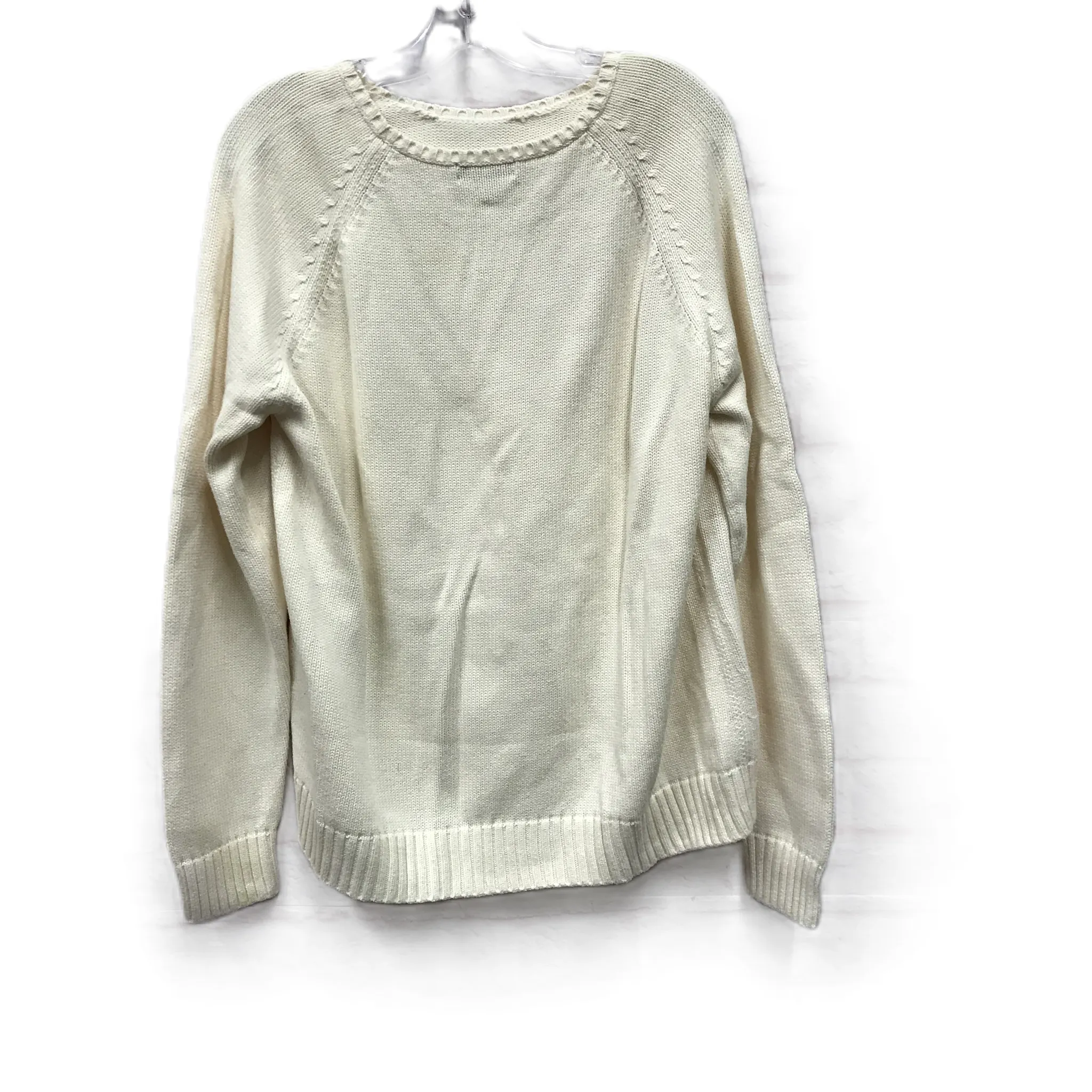 Sweater By Lands End In Cream, Size: Xl