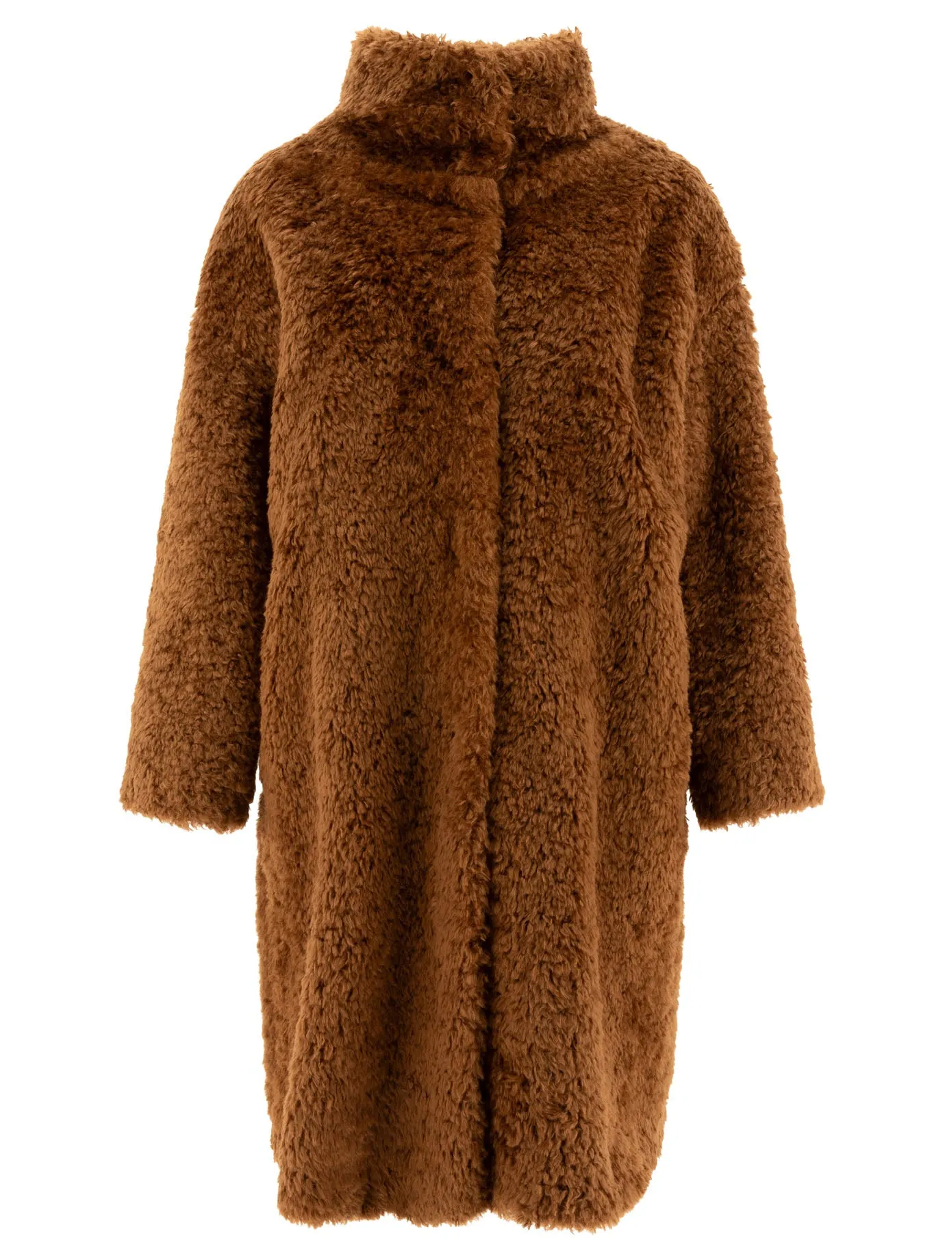 Teddy Long Coat Coats Brown