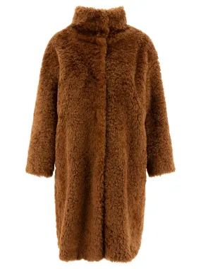 Teddy Long Coat Coats Brown