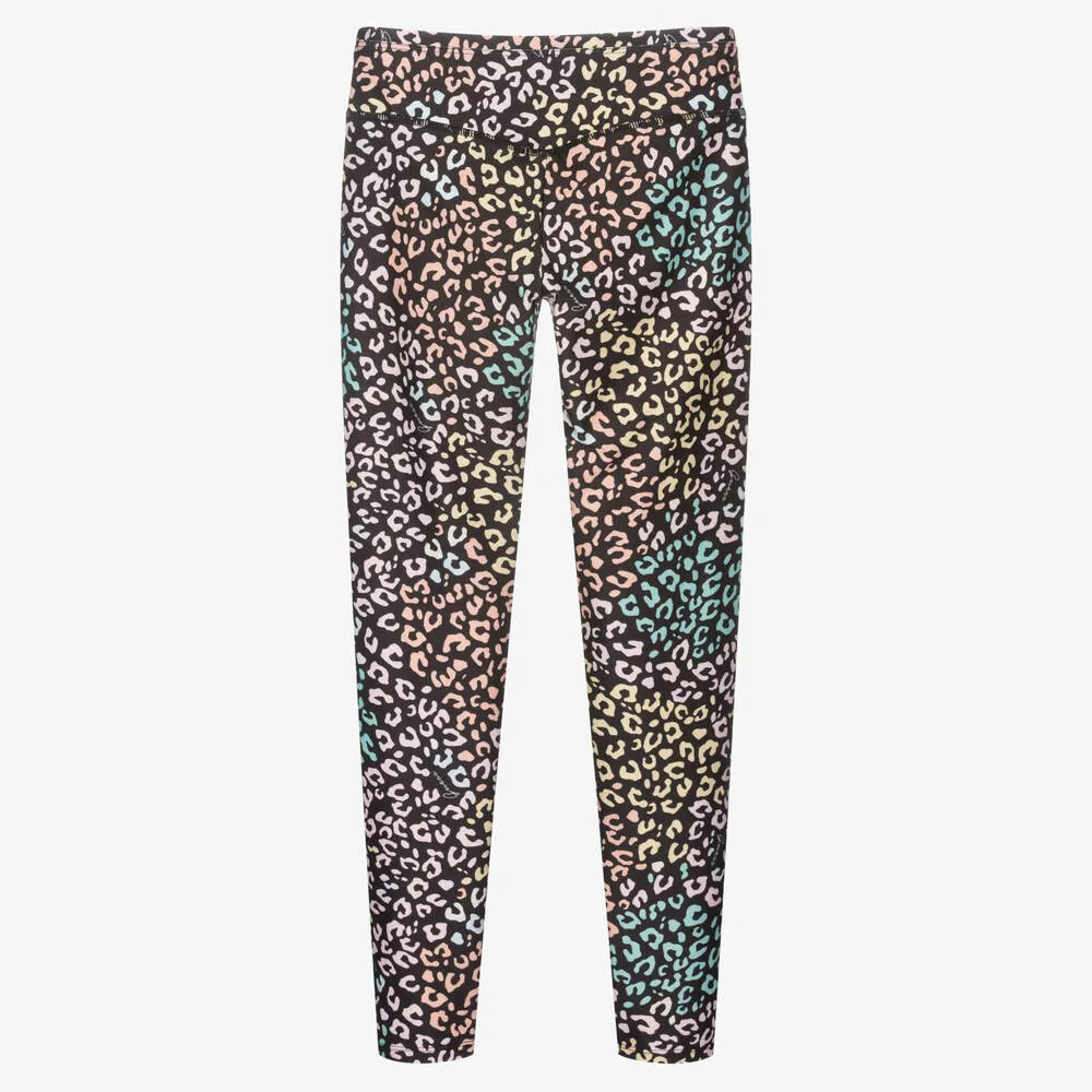 Teen Black Leopard Leggings