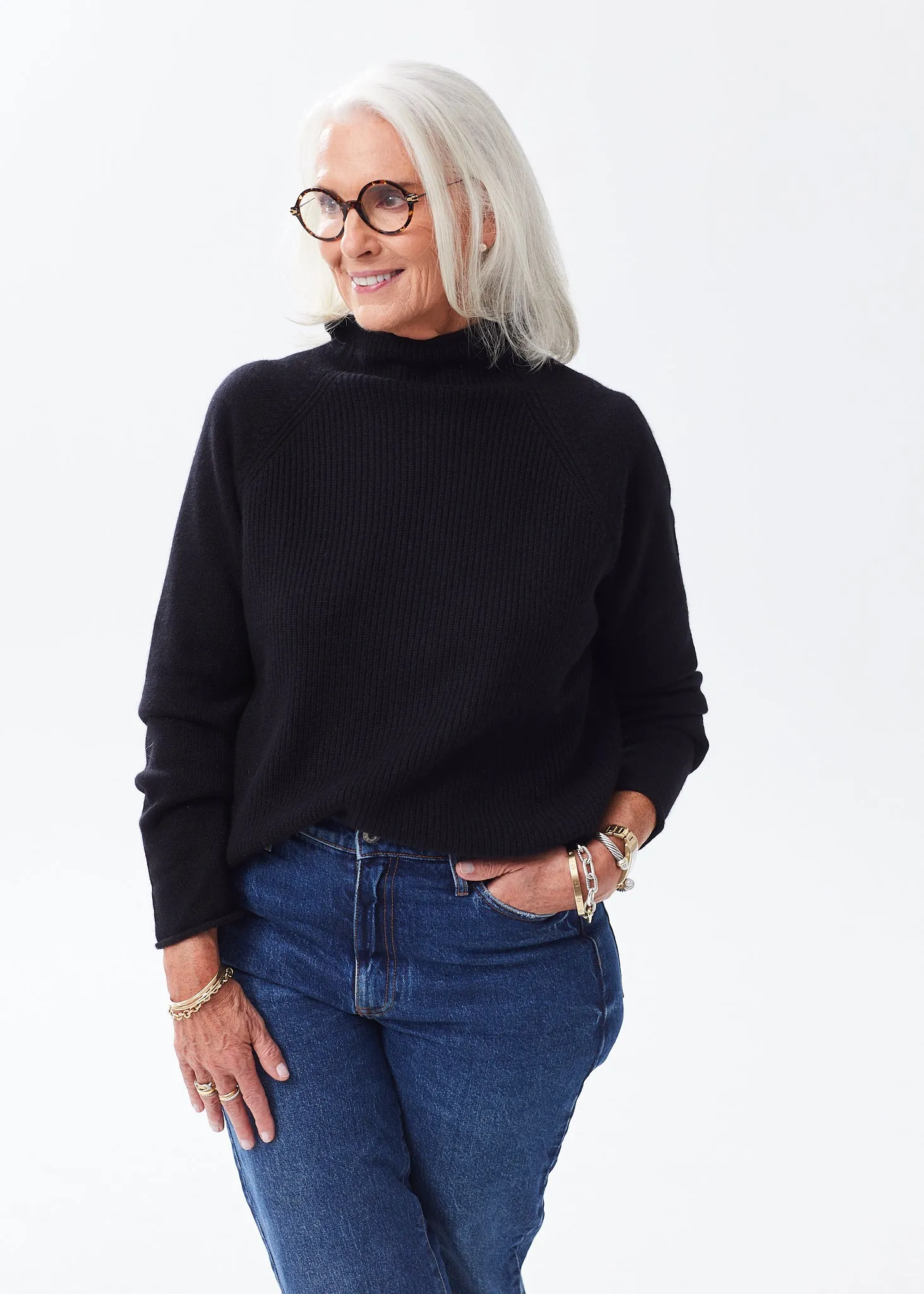 The Cashmere Mock Neck