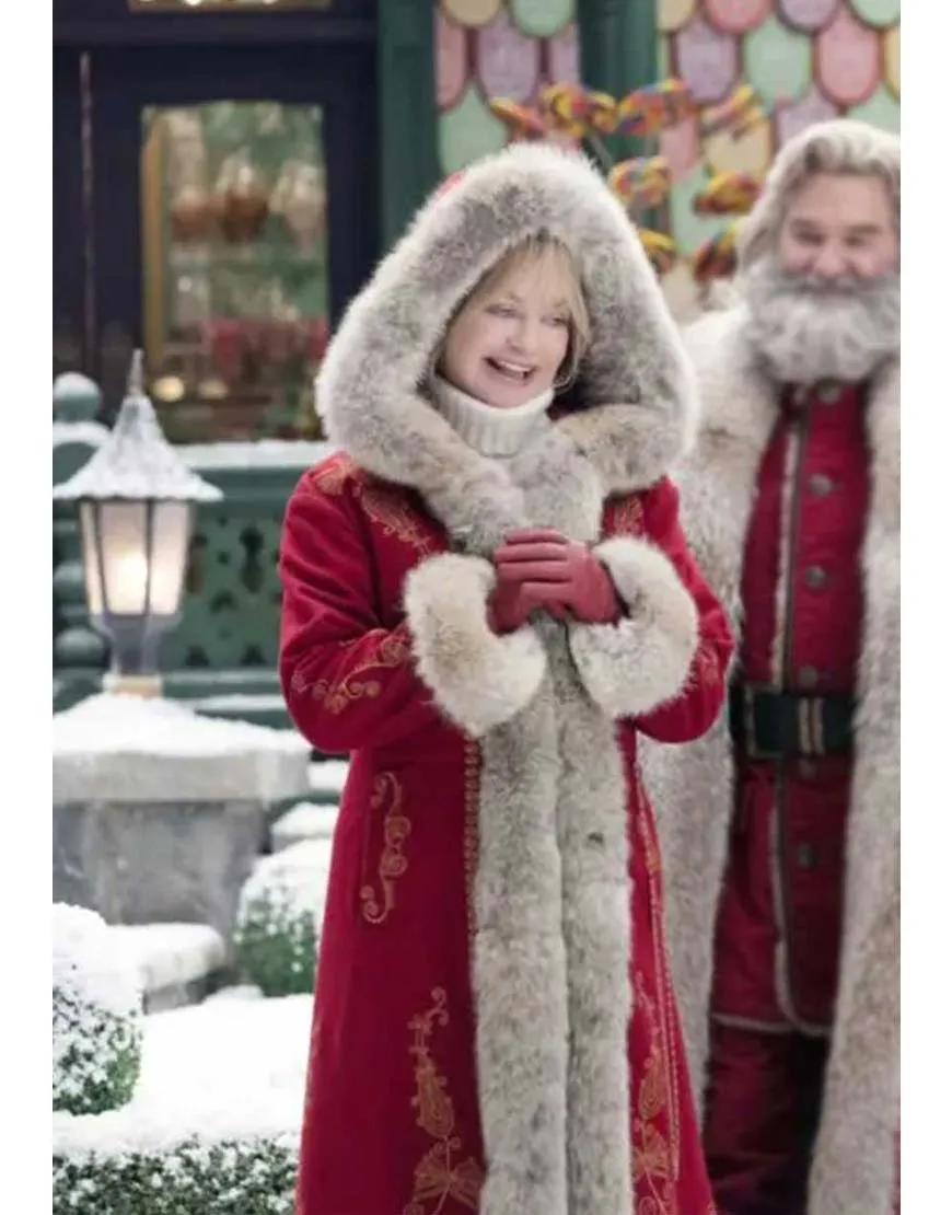 The Christmas Chronicles 2 Goldie Hawn Coat | Mrs. Claus Red Coat