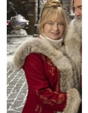 The Christmas Chronicles 2 Goldie Hawn Coat | Mrs. Claus Red Coat