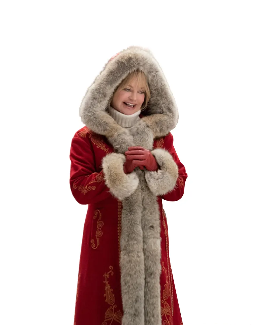 The Christmas Chronicles 2 Goldie Hawn Coat | Mrs. Claus Red Coat