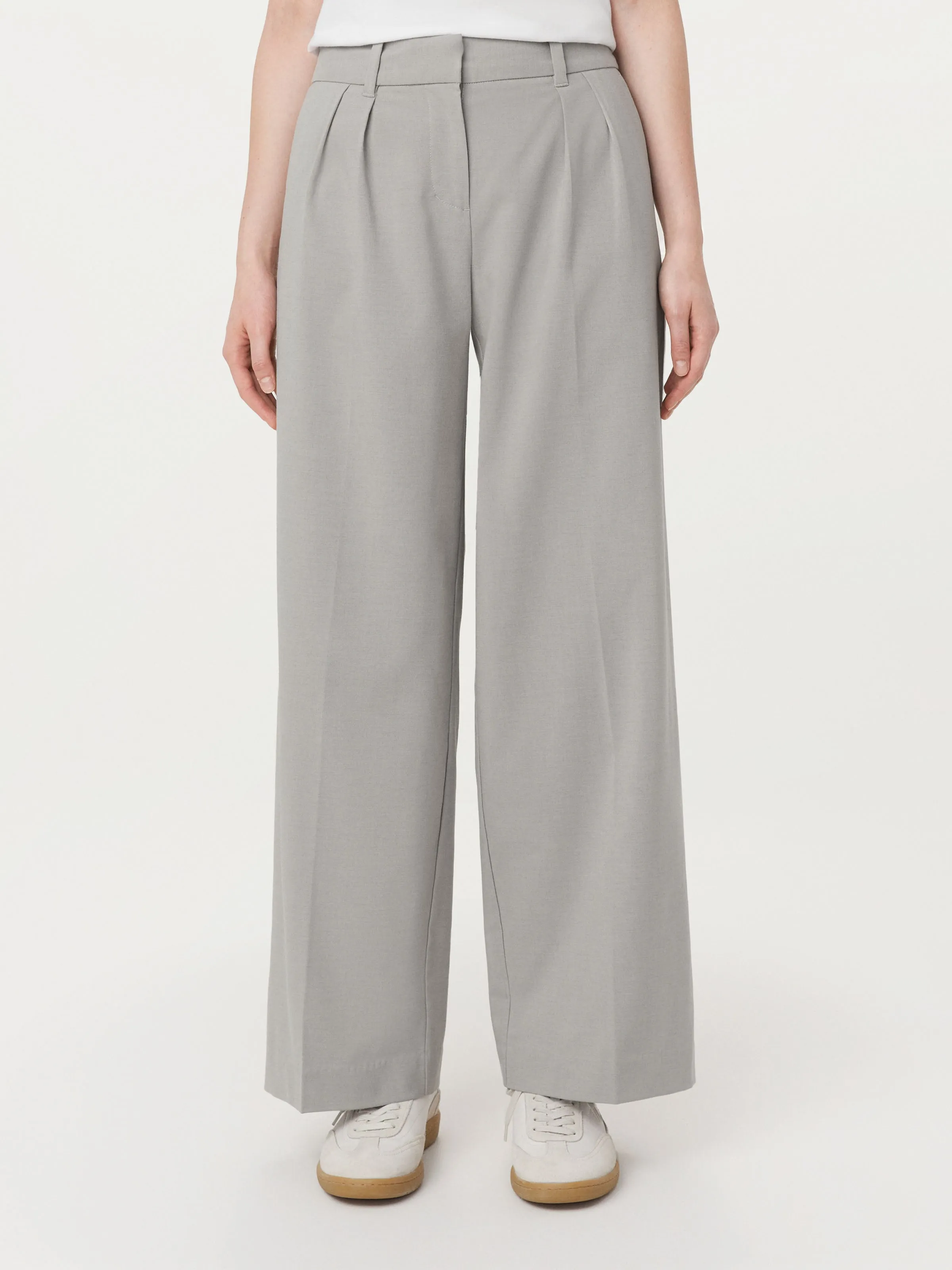 The Emma Low Waist Pant in Light Grey