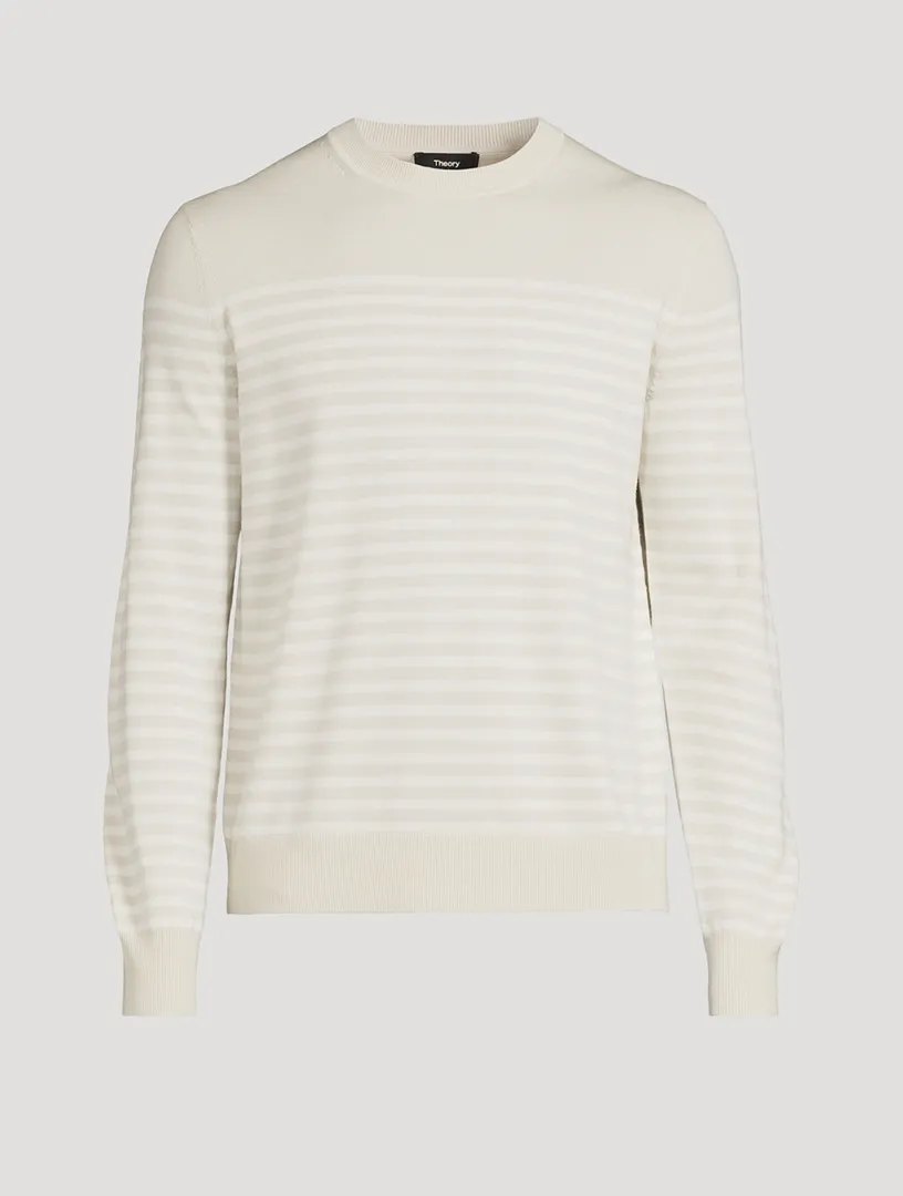 THEORY Wool Sweater Striped Print