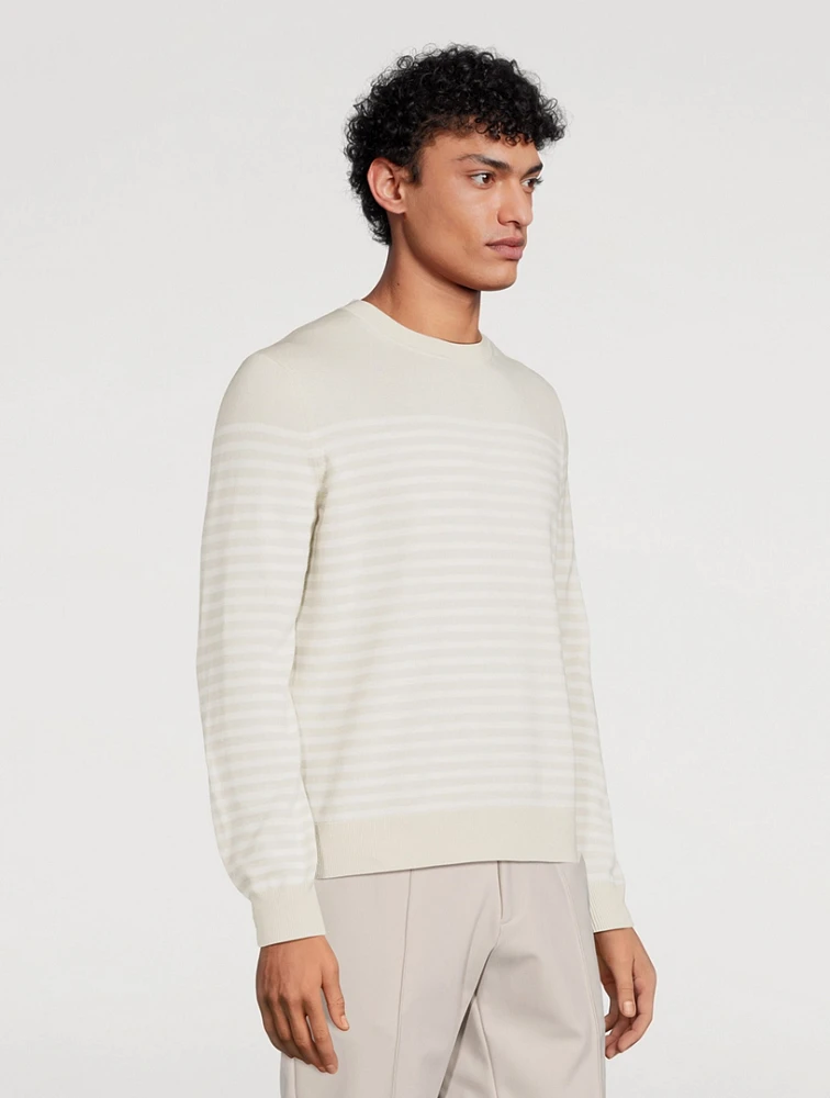 THEORY Wool Sweater Striped Print