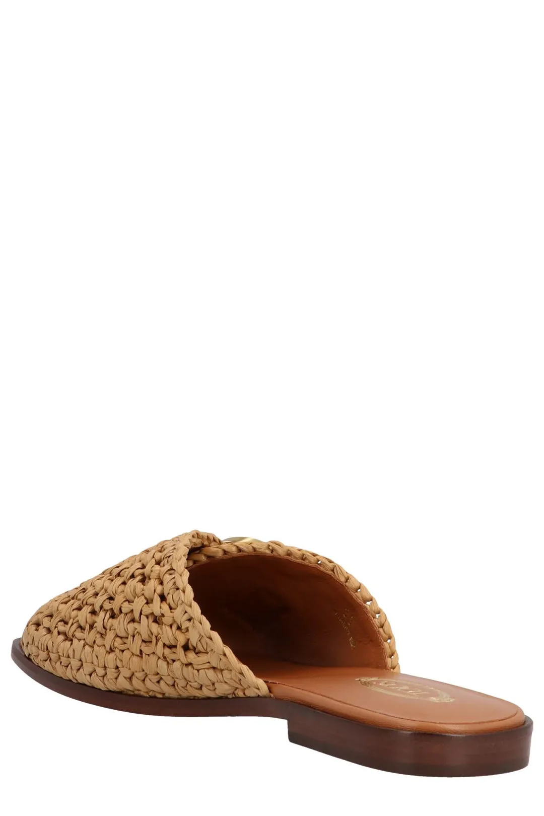 Tod's Woven-Strap Logo Buckled Sandals