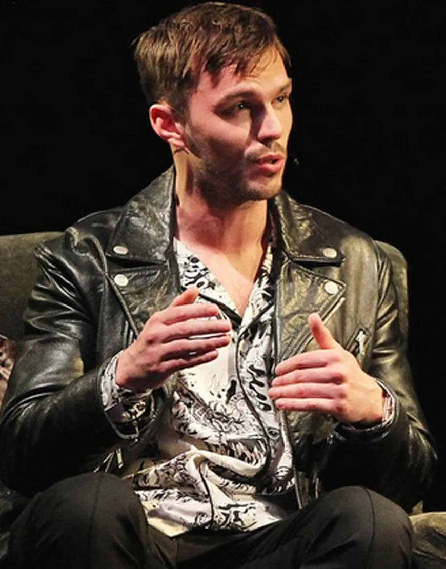 Tolkien Nicholas Hoult Moto Jacket | Black Leather Jacket | ujackets.com