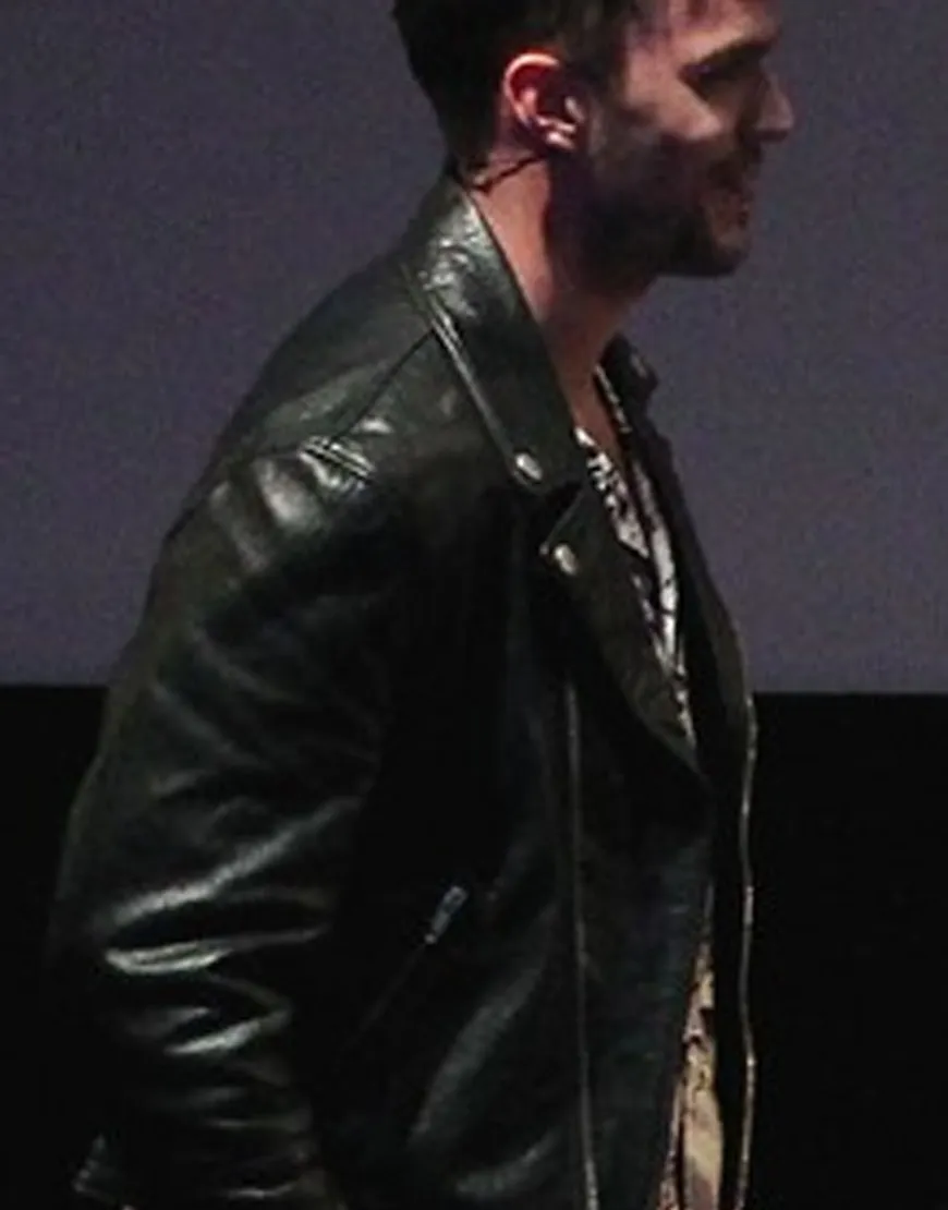 Tolkien Nicholas Hoult Moto Jacket | Black Leather Jacket | ujackets.com