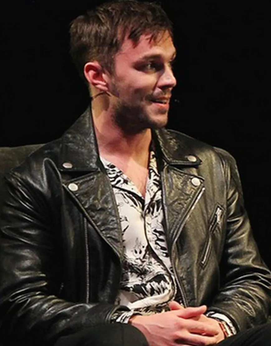 Tolkien Nicholas Hoult Moto Jacket | Black Leather Jacket | ujackets.com