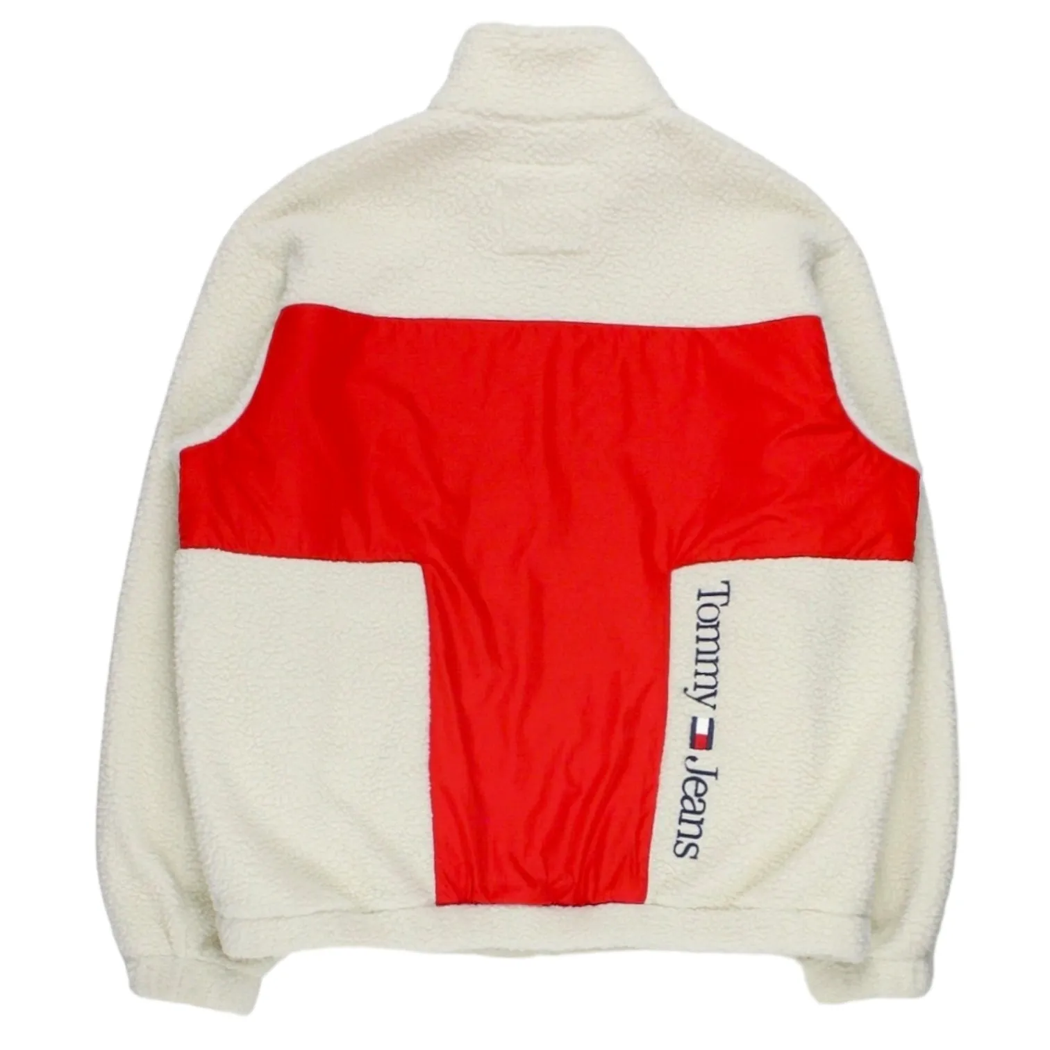 Tommy Jeans Cream/Red Zipped Fleece