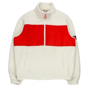 Tommy Jeans Cream/Red Zipped Fleece