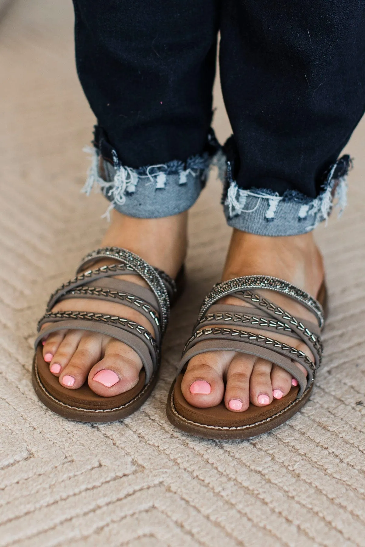 Very G Natalie Sandals- Grey