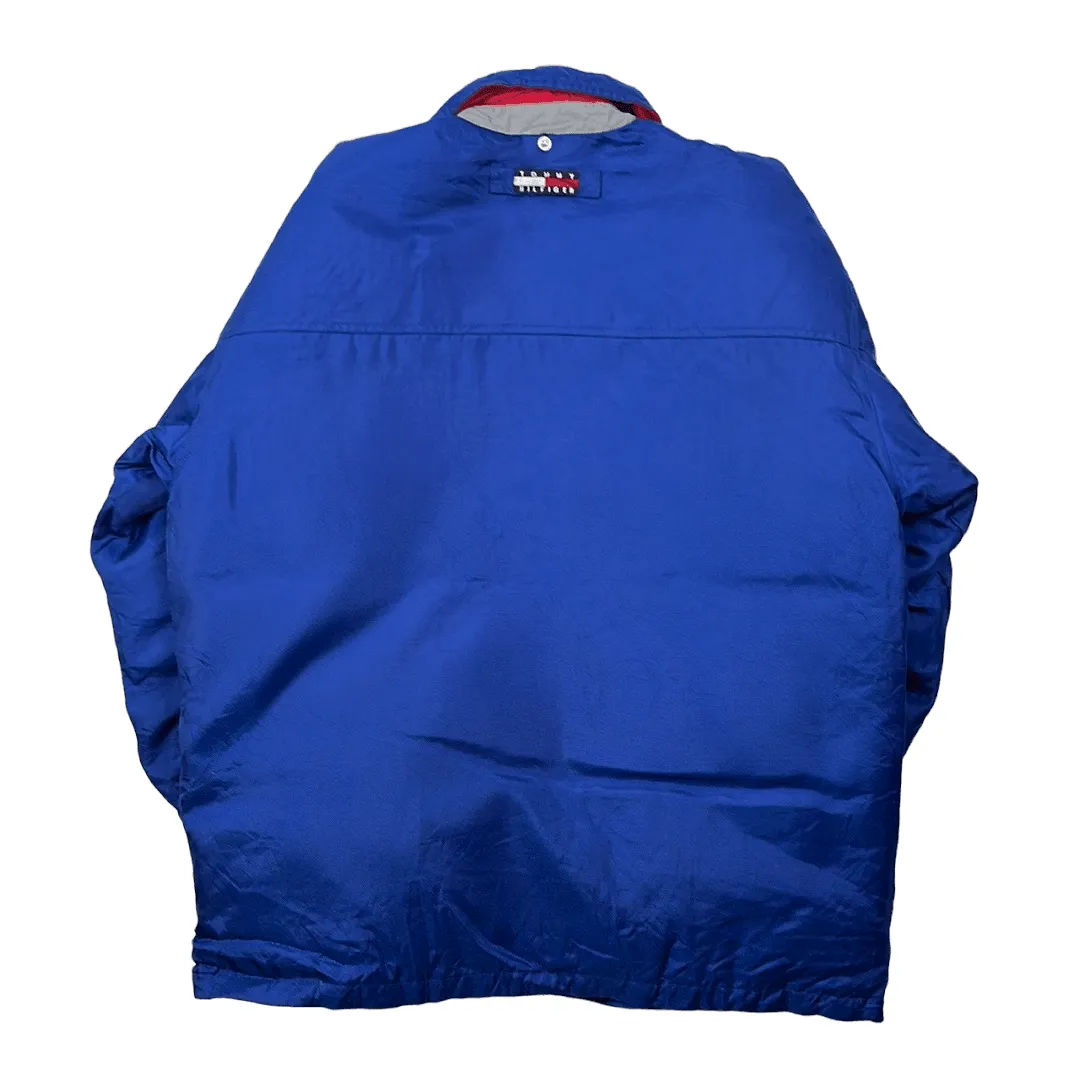 Vintage 90s Blue Tommy Hilfiger Puffer Coat - Large