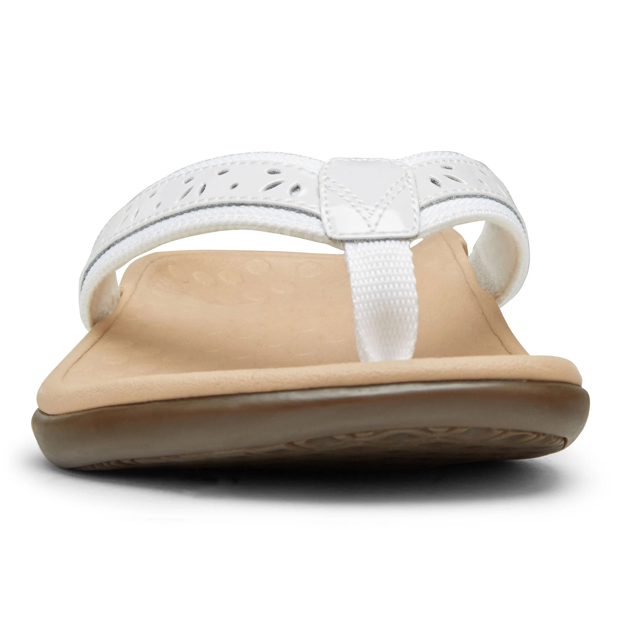 Vionic Womens Casandra Flip Flop Sandal- White