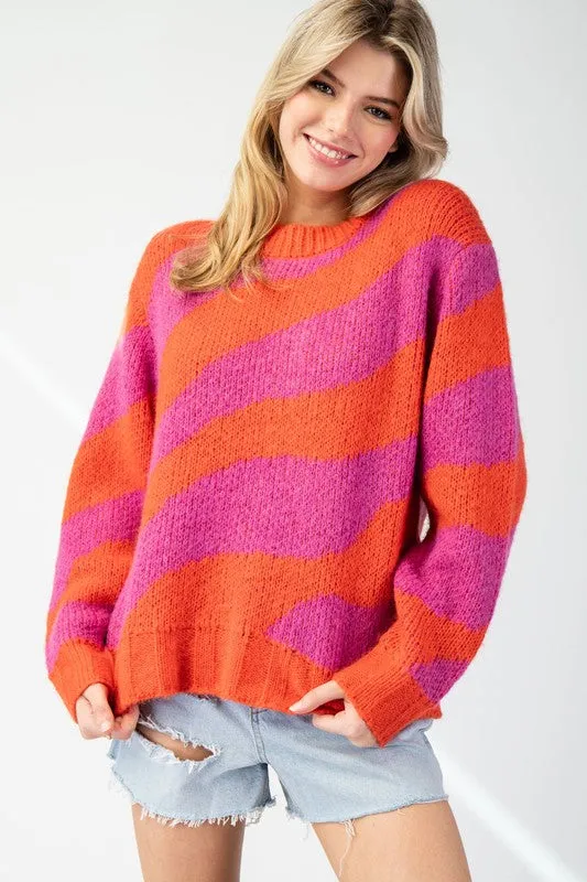 Wavy Stripe Sweater