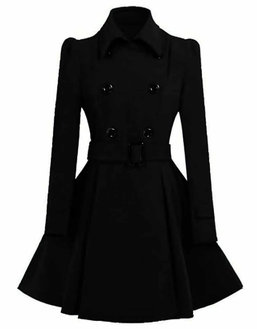 Women's Swing Pea Coat | Women's Woolen Swing Pea Coat | Ujackets