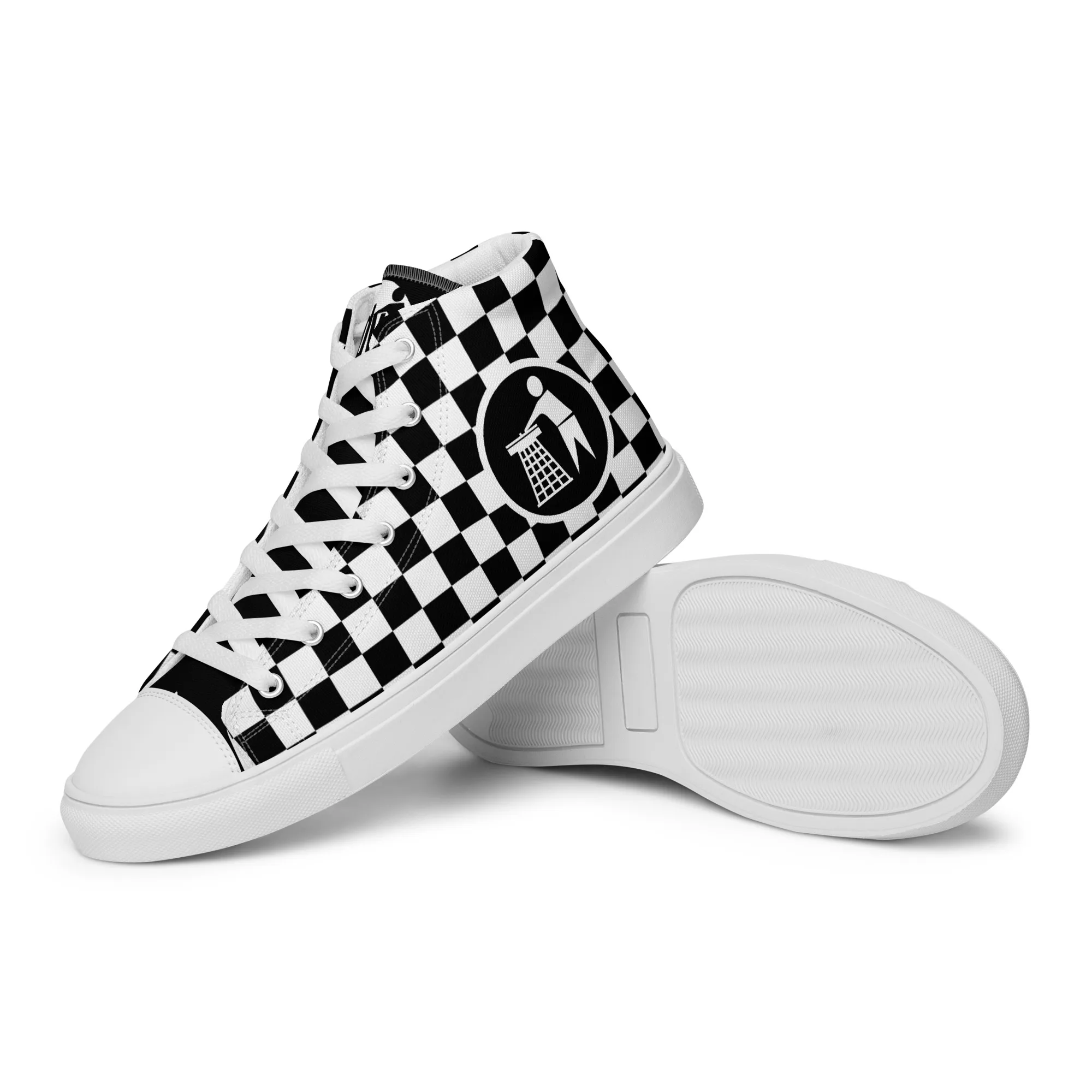 Women’s Tidy Man Chequered Hi Top Shoes