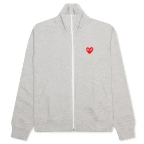 Women's Multi Heart Zip Sweatshirt - Grey