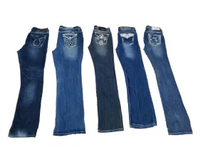 Y2K 24 Aesthetic Beaded Jeans (2 Capri) - 14 pcs - 30/5/24