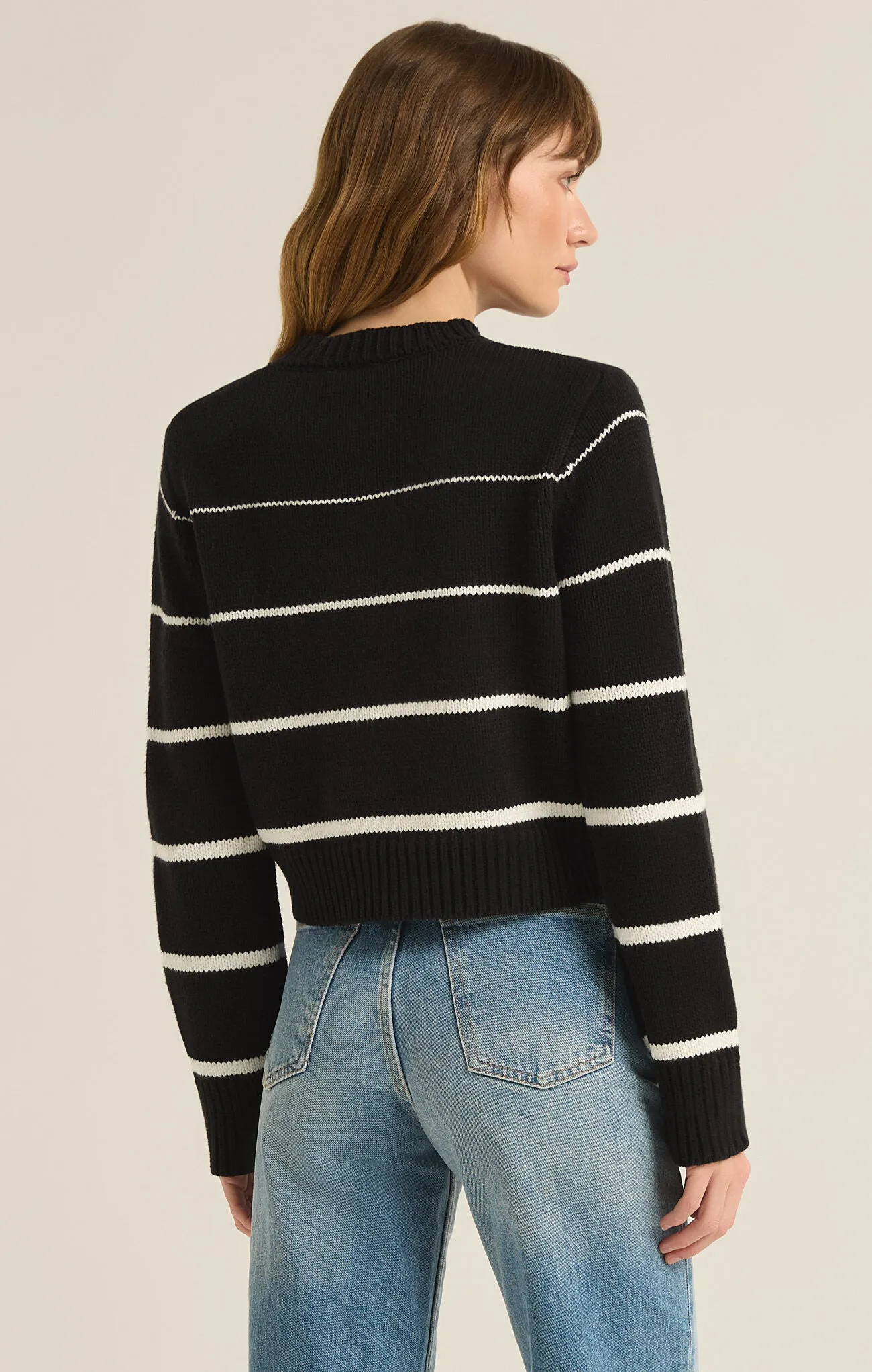 Z Supply Milan Stripe Sweater in Black