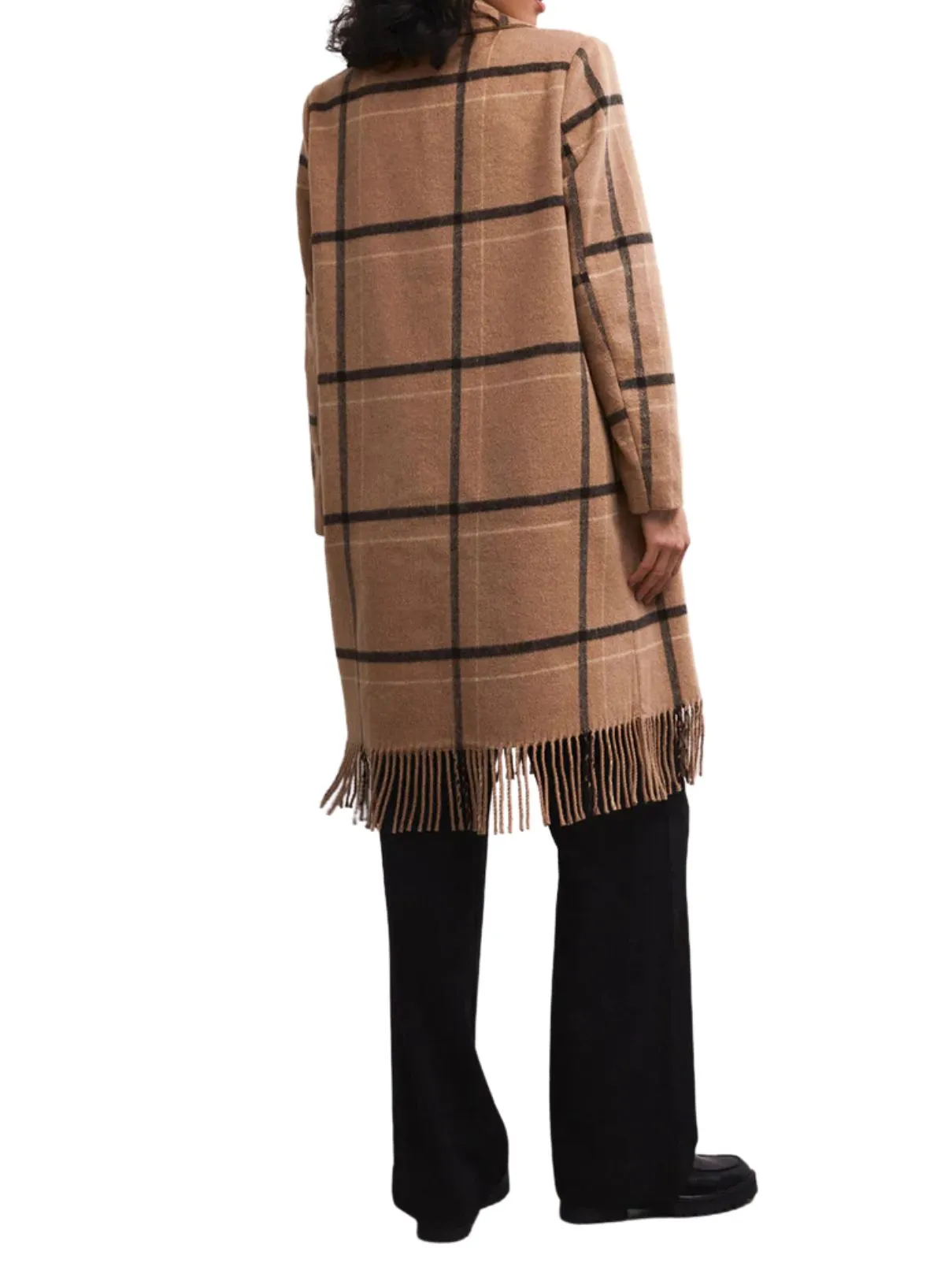 Z Supply Ynez Fringe Coat in Campfire Plaid